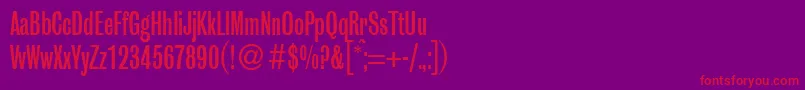 Czcionka GrobiancondbNormal – czerwone czcionki na fioletowym tle