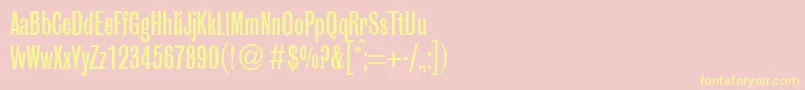 GrobiancondbNormal-Schriftart – Gelbe Schriften auf rosa Hintergrund