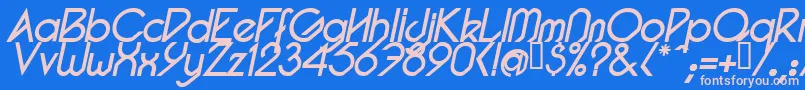 PacotillItalRegular Font – Pink Fonts on Blue Background