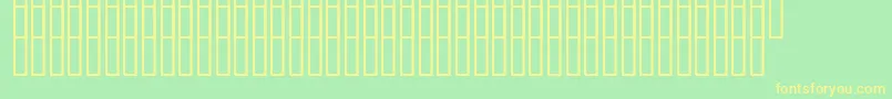 フォントUz200000 – 黄色の文字が緑の背景にあります