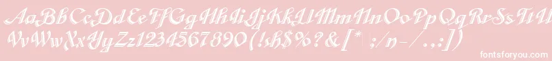 CabargaCursivaLetPlain.1.0 Font – White Fonts on Pink Background