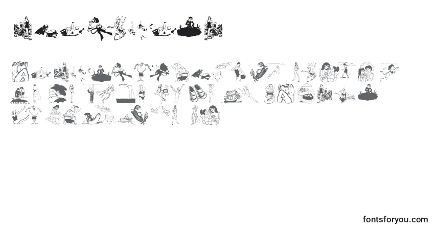 Czcionka Beachbats – alfabet, cyfry, specjalne znaki