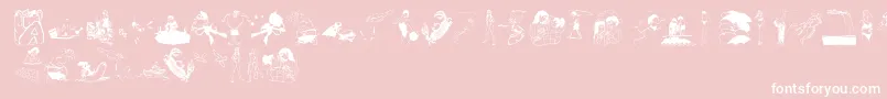 Beachbats Font – White Fonts on Pink Background