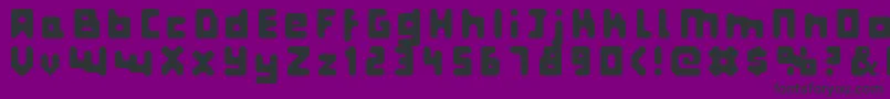 FatPixels-fontti – mustat fontit violetilla taustalla