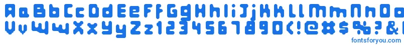 FatPixels Font – Blue Fonts on White Background