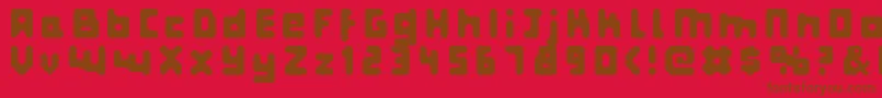 fuente FatPixels – Fuentes Marrones Sobre Fondo Rojo
