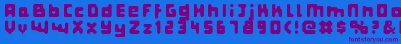 FatPixels Font – Purple Fonts on Blue Background