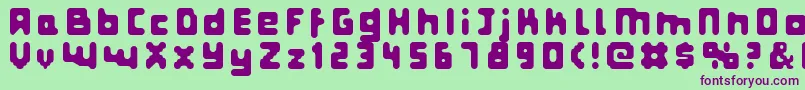 FatPixels Font – Purple Fonts on Green Background