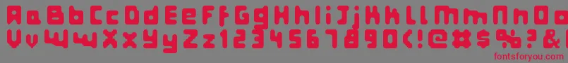 Fonte FatPixels – fontes vermelhas em um fundo cinza