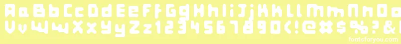 FatPixels Font – White Fonts on Yellow Background