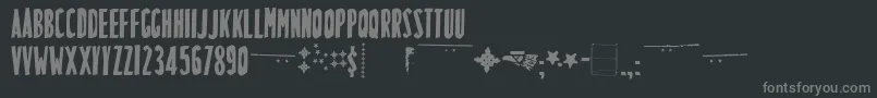 フォントLuchitapayolTecnica – 黒い背景に灰色の文字