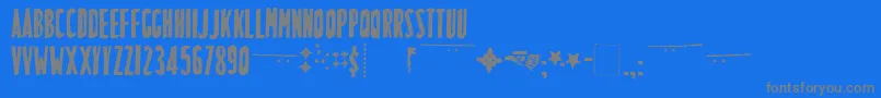 LuchitapayolTecnica-Schriftart – Graue Schriften auf blauem Hintergrund