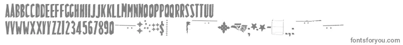 フォントLuchitapayolTecnica – 白い背景に灰色の文字