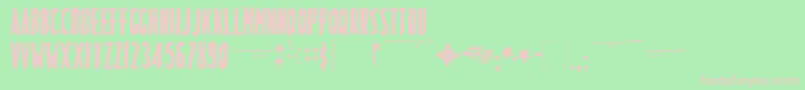 フォントLuchitapayolTecnica – 緑の背景にピンクのフォント
