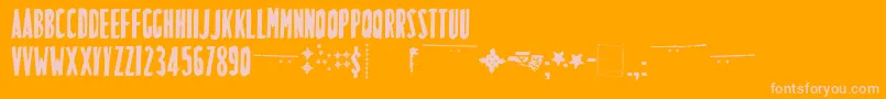 Шрифт LuchitapayolTecnica – розовые шрифты на оранжевом фоне