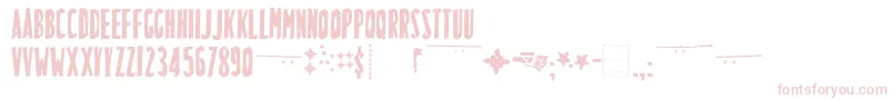 フォントLuchitapayolTecnica – 白い背景にピンクのフォント