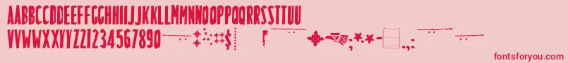 LuchitapayolTecnica-fontti – punaiset fontit vaaleanpunaisella taustalla