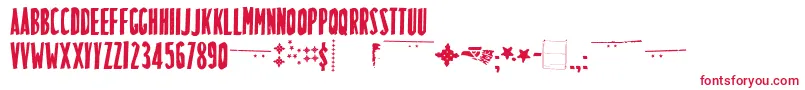 LuchitapayolTecnica Font – Red Fonts on White Background