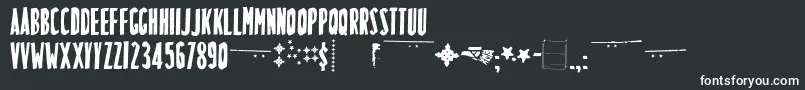 フォントLuchitapayolTecnica – 黒い背景に白い文字