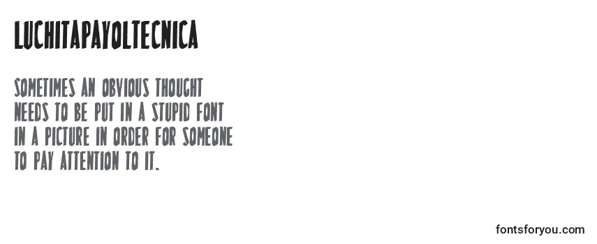 Review of the LuchitapayolTecnica Font