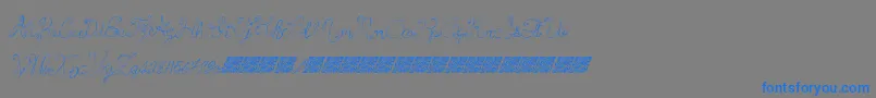 Princesscake-Schriftart – Blaue Schriften auf grauem Hintergrund