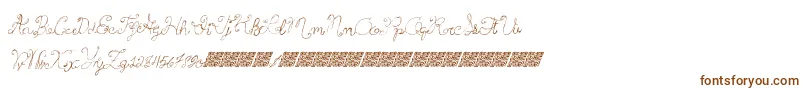 Princesscake-Schriftart – Braune Schriften auf weißem Hintergrund