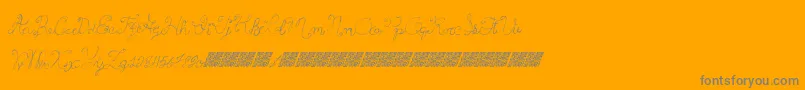 Princesscake-Schriftart – Graue Schriften auf orangefarbenem Hintergrund