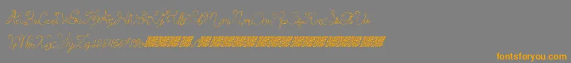 Princesscake Font – Orange Fonts on Gray Background