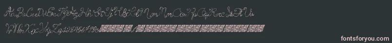 Princesscake Font – Pink Fonts on Black Background