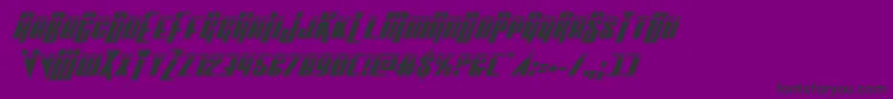 Vindicatorlaserital Font – Black Fonts on Purple Background