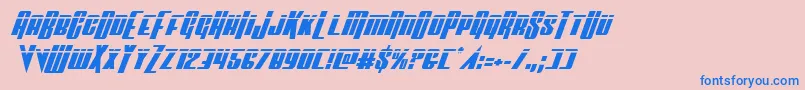 Vindicatorlaserital Font – Blue Fonts on Pink Background