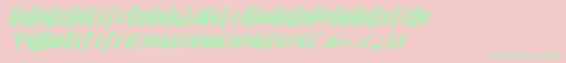 Vindicatorlaserital Font – Green Fonts on Pink Background