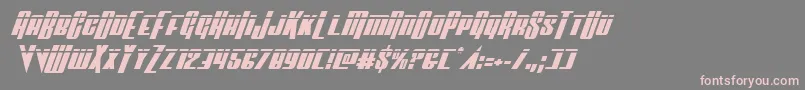 Vindicatorlaserital Font – Pink Fonts on Gray Background