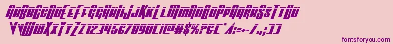 Vindicatorlaserital Font – Purple Fonts on Pink Background