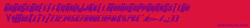 Vindicatorlaserital Font – Purple Fonts on Red Background