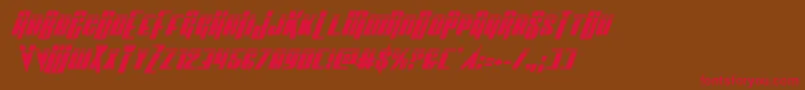 Vindicatorlaserital Font – Red Fonts on Brown Background