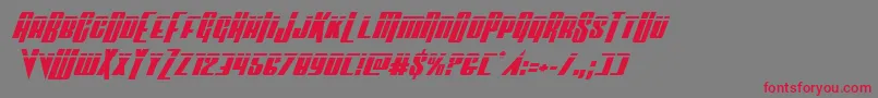 Vindicatorlaserital Font – Red Fonts on Gray Background
