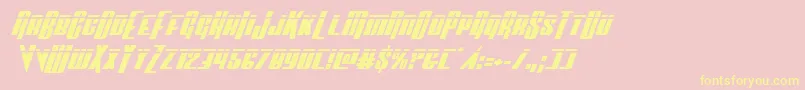 Vindicatorlaserital Font – Yellow Fonts on Pink Background