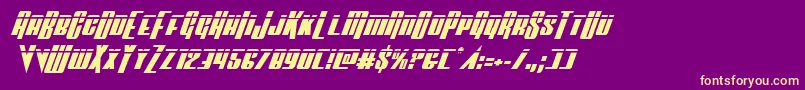 Vindicatorlaserital Font – Yellow Fonts on Purple Background