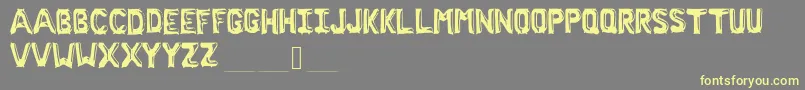 CryBaby Font – Yellow Fonts on Gray Background