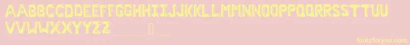 CryBaby Font – Yellow Fonts on Pink Background