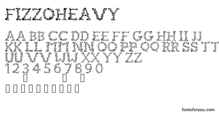 Schriftart FizzoHeavy (104195) – Alphabet, Zahlen, spezielle Symbole