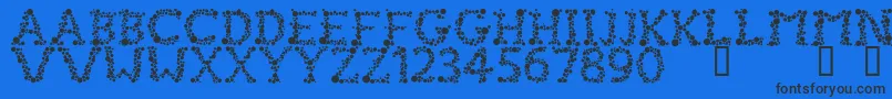 FizzoHeavy Font – Black Fonts on Blue Background