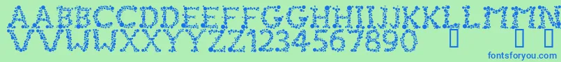 FizzoHeavy Font – Blue Fonts on Green Background