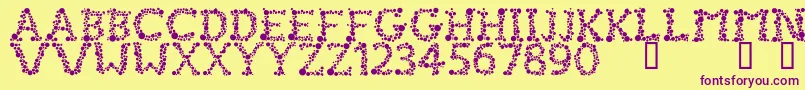 FizzoHeavy Font – Purple Fonts on Yellow Background