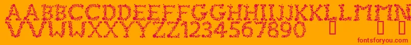 FizzoHeavy-Schriftart – Rote Schriften auf orangefarbenem Hintergrund