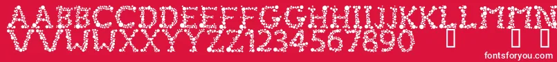 フォントFizzoHeavy – 赤い背景に白い文字