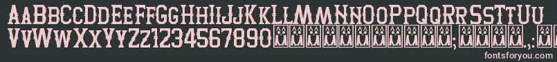 TwoPeaks Font – Pink Fonts on Black Background