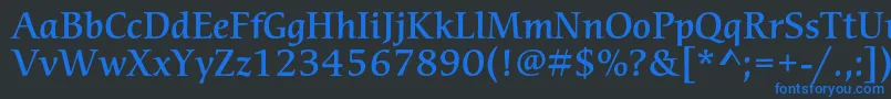 CerigostdMedium Font – Blue Fonts on Black Background
