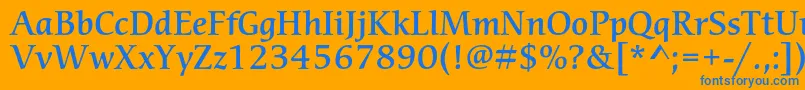 CerigostdMedium Font – Blue Fonts on Orange Background